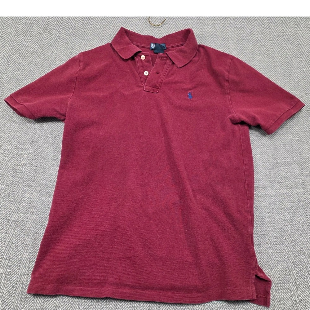 Polo Ralph Lauren Boys XL 18-20 Burgundy Short Sleeve‎ Pique Polo Shirt Maroon